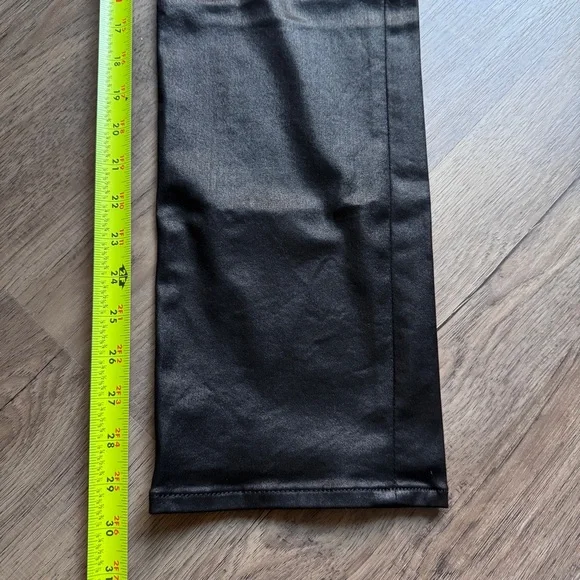 Express Shiny Faux Leather Pants Super Hi-Rise - Size 6 Regular - Picture 10 of 16